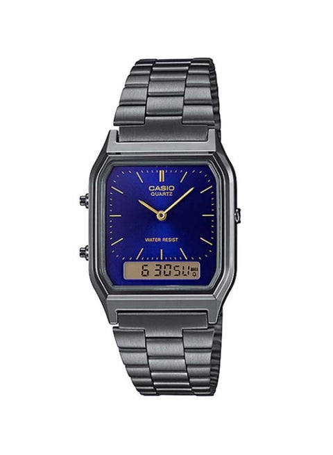 Men's Stainless Steel Analog Digital Wrist Watch AQ-230GG-2ADF - 33 mm - Grey
