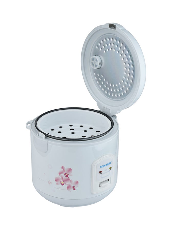 SONASHI - Rice Cooker with Non-Stick Inner Pot - Cool Touch Body with Removable Cooking Pot | Automatic Shut Off Function | Box includes Plastic Steamer, Measuring Cup and Spoon 400 W SRC-510N White - Image 1