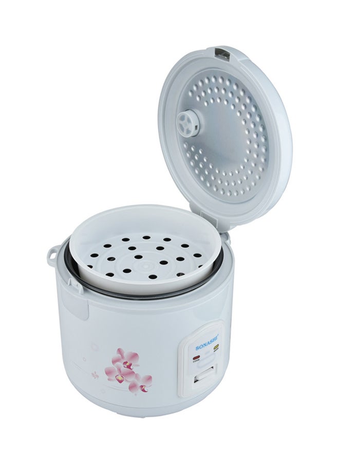 Rice Cooker with Non-Stick Inner Pot - Cool Touch Body with Removable Cooking Pot | Automatic Shut Off Function | Box includes Plastic Steamer, Measuring Cup and Spoon 400 W SRC-510N White - v1678782074/N53228162A_5