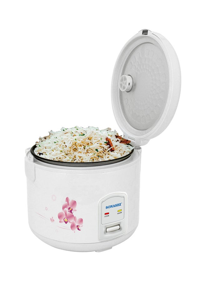 Rice Cooker with Non-Stick Inner Pot - Cool Touch Body with Removable Cooking Pot | Automatic Shut Off Function | Box includes Plastic Steamer, Measuring Cup and Spoon 400 W SRC-510N White - v1678782074/N53228162A_7