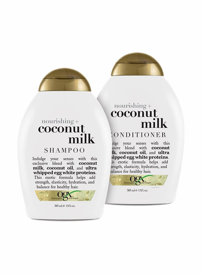 Ogx Coconut Milk Shampoo + Conditioner Combo 770ml - Image 1