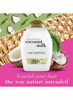 Ogx Nourishing Plus Coconut Milk Shampoo 385ml  - Image 2