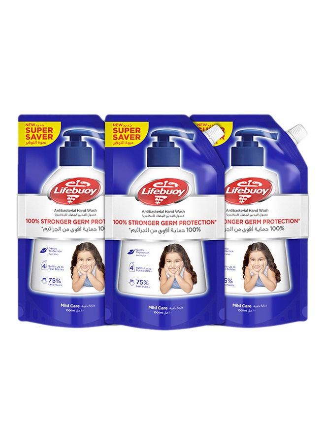 لايفبوي عبوة من 3 قطع من الصابون السائل المضاد للبكتيريا وغسول اليدين للعناية اللطيفة - Image 1