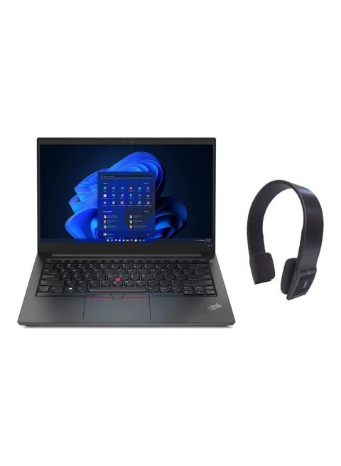 ThinkPad E14 Gen 4 (Upgraded Version) Laptop With 14-Inch Display, Core i5-1235u Processor/16GB RAM/1TB SSD/Intel Iris XE Graphics/Windows 11 Pro + Pro HT Bluetooth Headset English Black