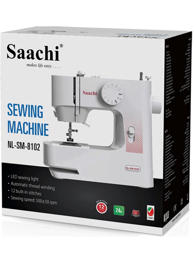 Saachi - Sewing Machine With LED Sewing Light NL-SM-8102-WH white - Image 1
