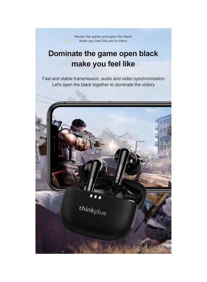 Lenovo - Thinkplus LP3 Pro TWS Earphones Wireless Bluetooth Earbuds HD Call Low Latency HIFI Sound Noise Reduction Headphones Black - Image 1
