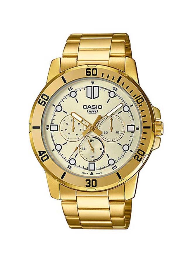 CASIO Men's Multifunction Water Resistant Watch MTP-VD300G-9EUDF - 49 mm - Gold - Image 1
