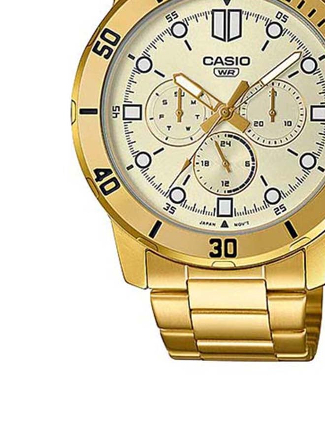 CASIO Men's Multifunction Water Resistant Watch MTP-VD300G-9EUDF - 49 mm - Gold - Image 4