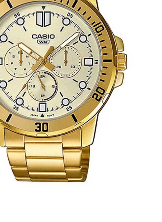 CASIO Men's Multifunction Water Resistant Watch MTP-VD300G-9EUDF - 49 mm - Gold - Image 5