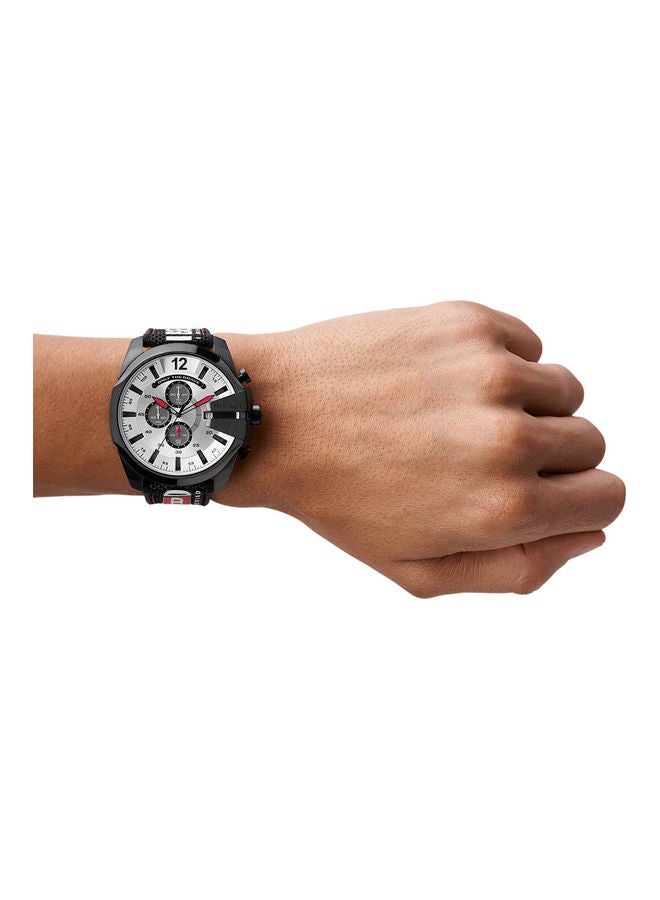 ديزل ساعة يد كرونوغراف للرجال مصنوعة من القماش ذات شكل دائري - DZ4512 - 51 ملم للرجال - Image 3