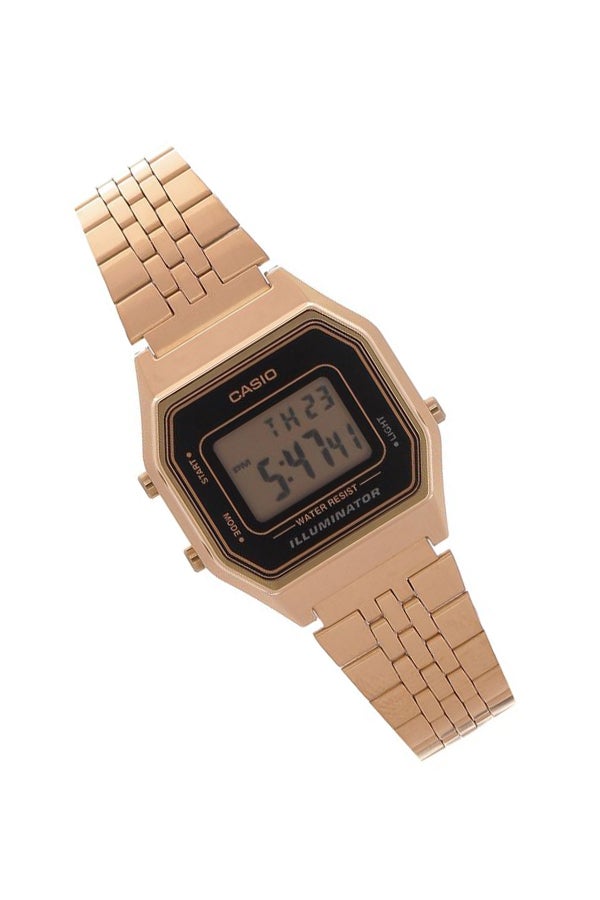 Youth Water Resistant Digital Watch LA680WGA-1DF - 29 mm - Gold