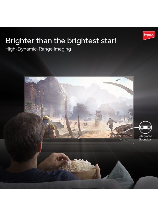 Impex - 65 Inch 4K Ultra HD Smart Android LED TV, Built-in Soundbar, A+ Grade Panel, Mirror Cast, HDMI\USB\Wi-Fi Input, Netflix, YouTube, Disney+, Apple TV+, Starz Play Arabia IX65UHDS Black - Image 1