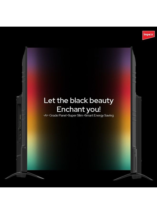 Impex - 65 Inch 4K Ultra HD Smart Android LED TV, Built-in Soundbar, A+ Grade Panel, Mirror Cast, HDMI\USB\Wi-Fi Input, Netflix, YouTube, Disney+, Apple TV+, Starz Play Arabia IX65UHDS Black - Image 1