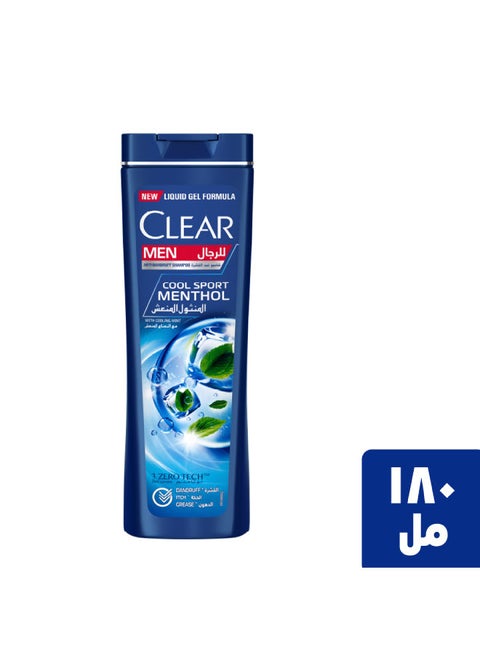CLEAR Men's Anti Dandruff Shampoo 2 In 1 Cool Sport Menthol 180ml