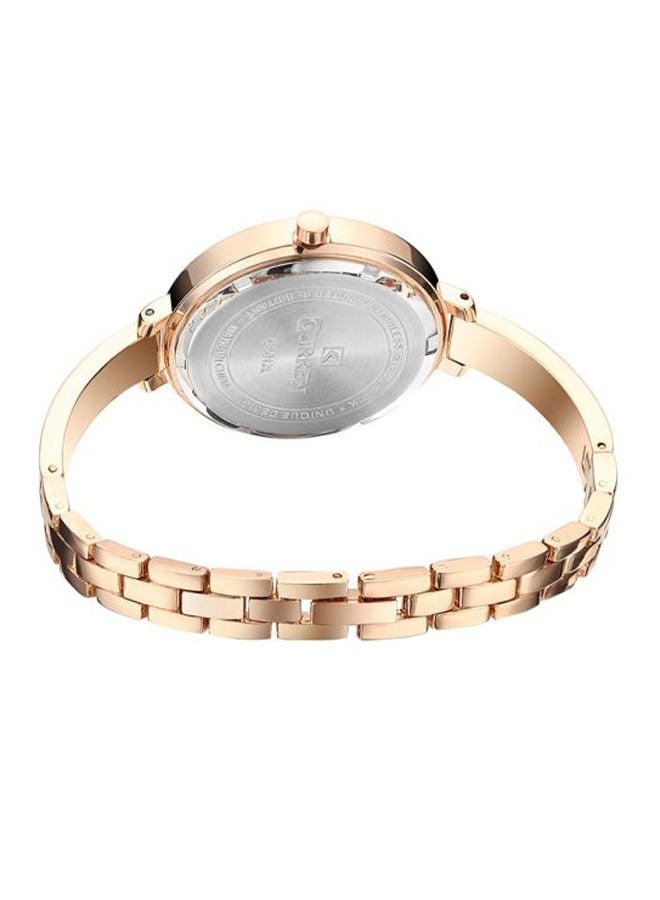 CURREN Women's Water Resistant Alloy Analog Watch 9012 - 36 mm - Gold  - Image 2