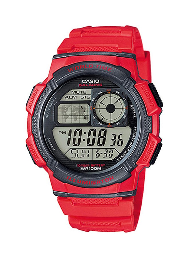 CASIO Men's Caballero Digital Watch AE-1000W-4AVEF - 40 mm - Red  - Image 1