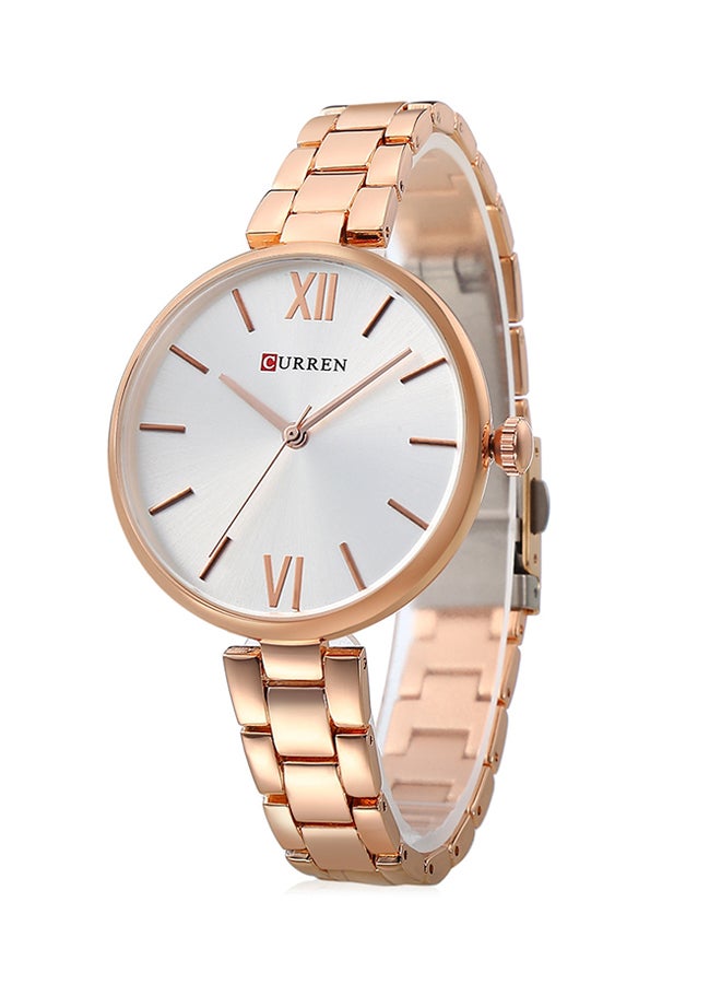 CURREN Women's Water Resistant Analog Watch 9017 - 36 mm - Rose Gold  - Image 1