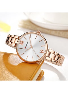 CURREN Women's Water Resistant Analog Watch 9017 - 36 mm - Rose Gold  - Image 3
