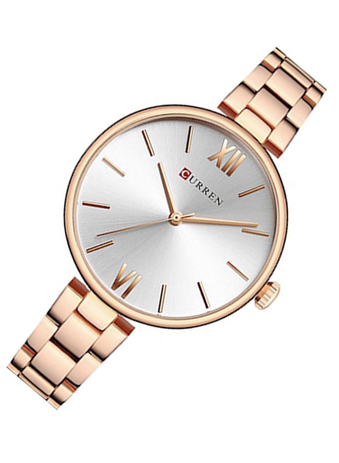 CURREN Women's Water Resistant Analog Watch 9017 - 36 mm - Rose Gold  - Image 4