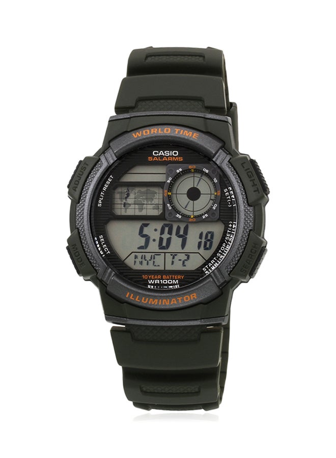 CASIO Men's Silicone Digital Watch AE-1000W-3AVDF - 44 mm - Black - Image 1