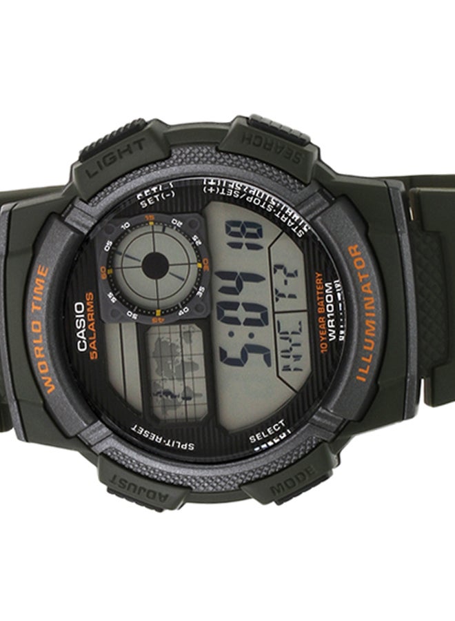 CASIO Men's Silicone Digital Watch AE-1000W-3AVDF - 44 mm - Black - Image 4