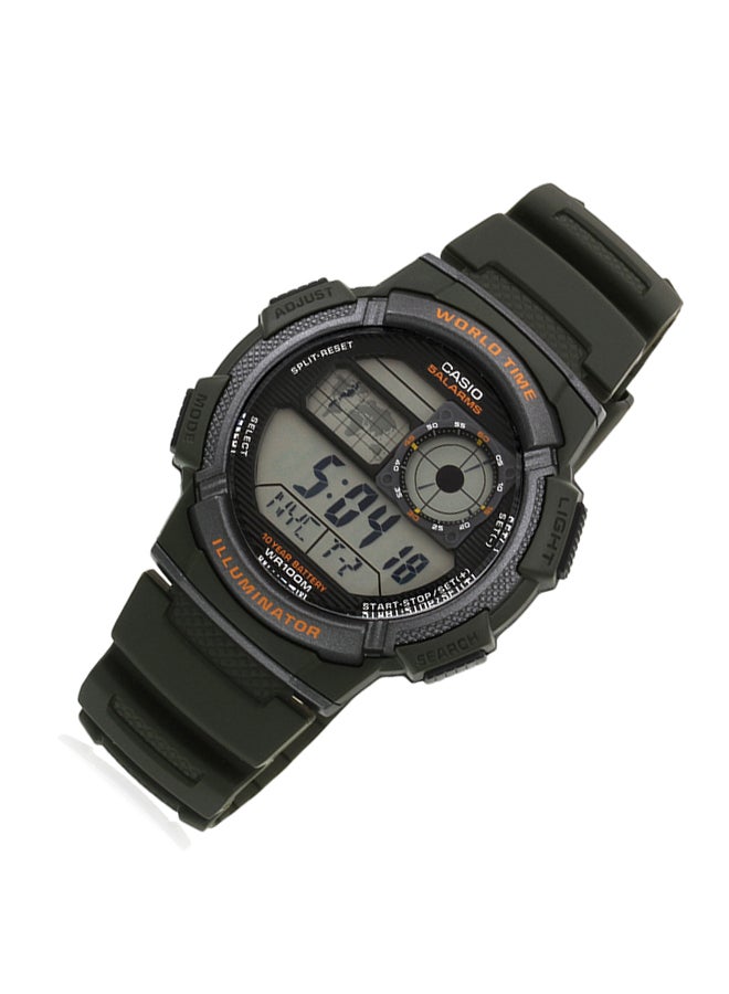 CASIO Men's Silicone Digital Watch AE-1000W-3AVDF - 44 mm - Black - Image 3