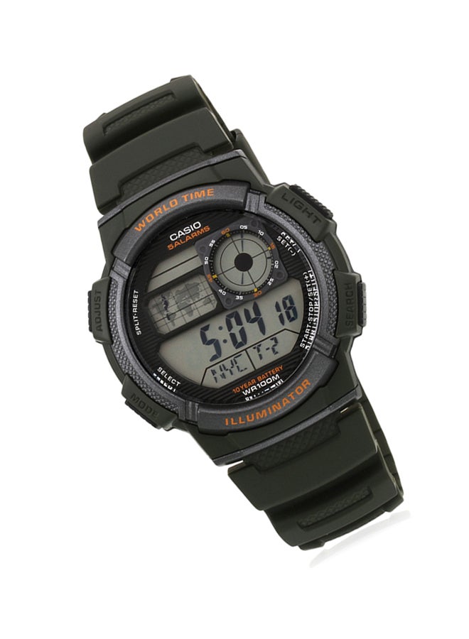 CASIO Men's Silicone Digital Watch AE-1000W-3AVDF - 44 mm - Black - Image 5