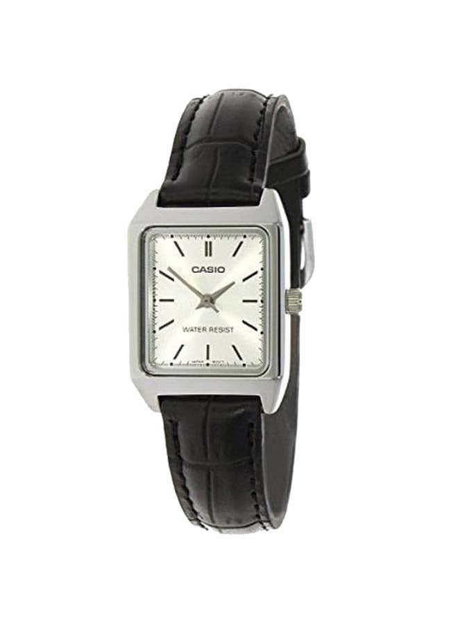 CASIO Women's Leather Analog Watch LTP-V007L-7E1UDF - 33 mm - Black  - Image 1