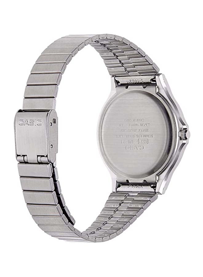 CASIO - Men's Stainless Steel Analog Wrist Watch MQ-24D-7EDF - 35 mm - Silver - Image 1