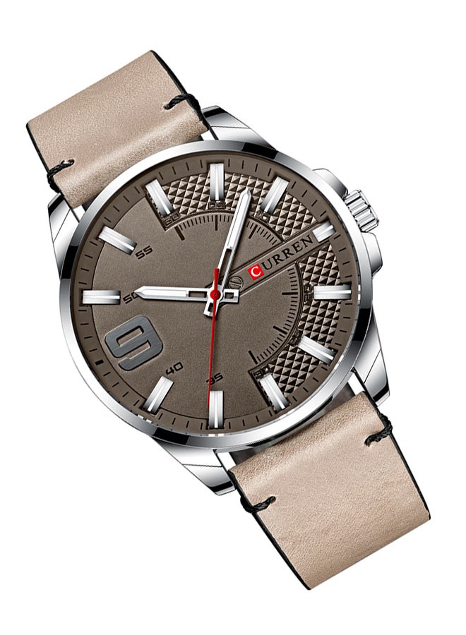 كارين ساعة كوارتز بسوار جلدي أصلي مقاومة للماء 8371 - Image 5