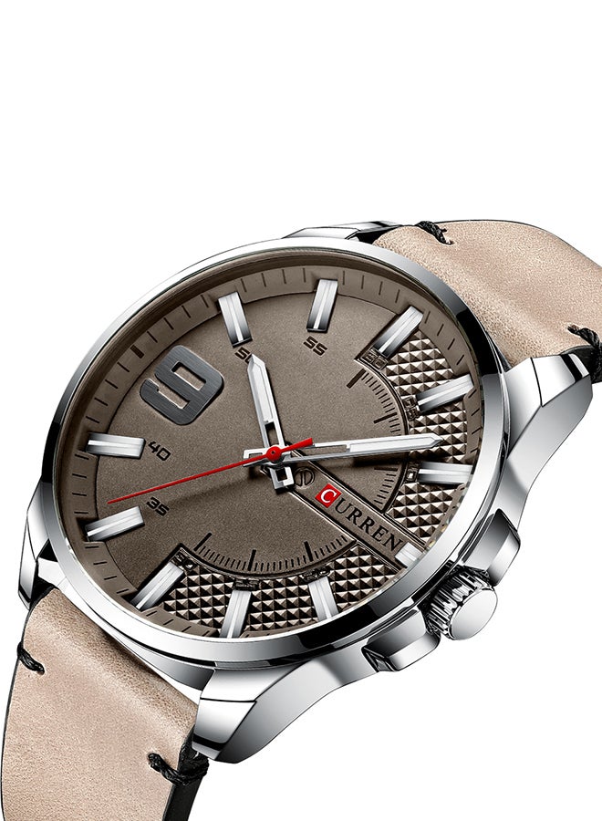 كارين ساعة كوارتز بسوار جلدي أصلي مقاومة للماء 8371 - Image 2