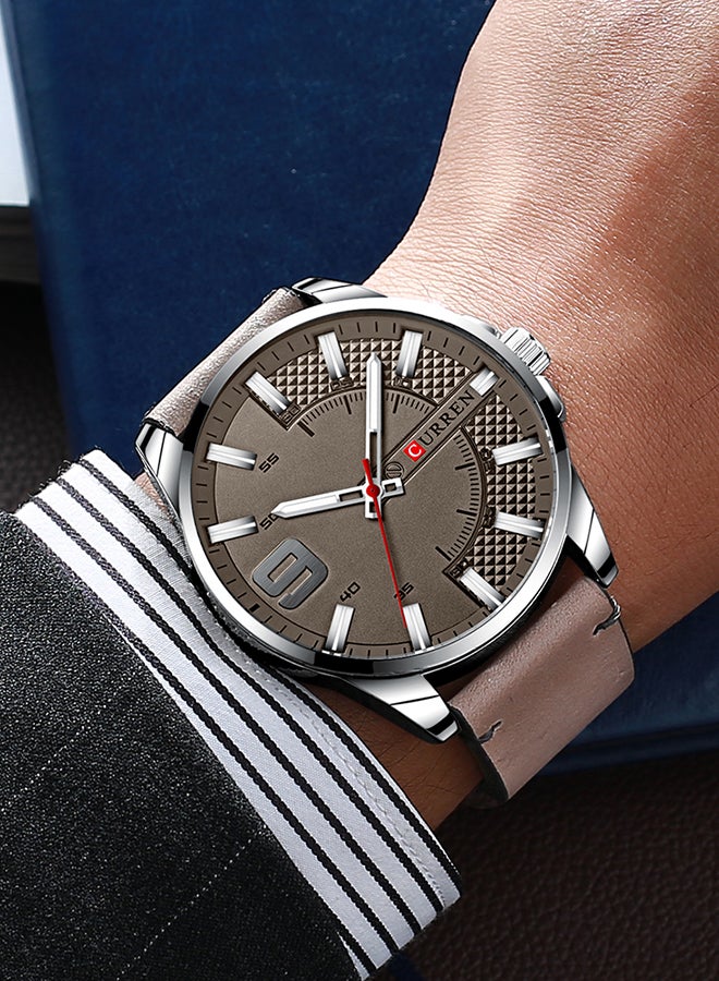 كارين ساعة كوارتز بسوار جلدي أصلي مقاومة للماء 8371 - Image 3