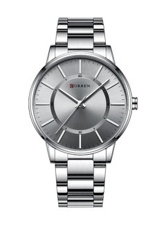 CURREN Men's Waterproof Stainless Steel BAnd Casual Quartz Watch 8385 - 45 mm - Silver  - Image 1
