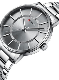 CURREN Men's Waterproof Stainless Steel BAnd Casual Quartz Watch 8385 - 45 mm - Silver  - Image 2