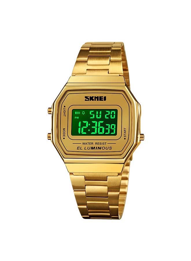 SKMEI Men's 1647 New Square Steel LED Waterprwoof Stylish Wrist Watch  - Image 1