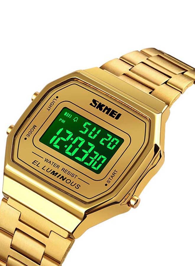 SKMEI Men's 1647 New Square Steel LED Waterprwoof Stylish Wrist Watch  - Image 2