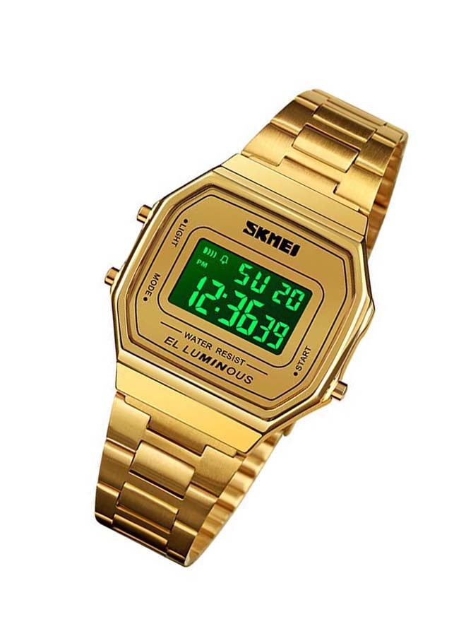 SKMEI Men's 1647 New Square Steel LED Waterprwoof Stylish Wrist Watch  - Image 4