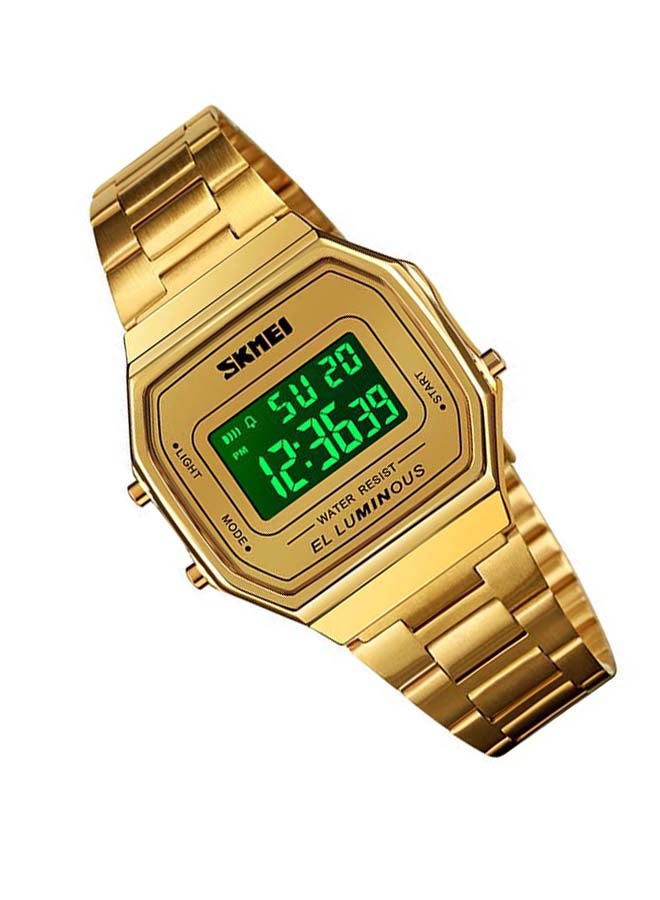 SKMEI Men's 1647 New Square Steel LED Waterprwoof Stylish Wrist Watch  - Image 5