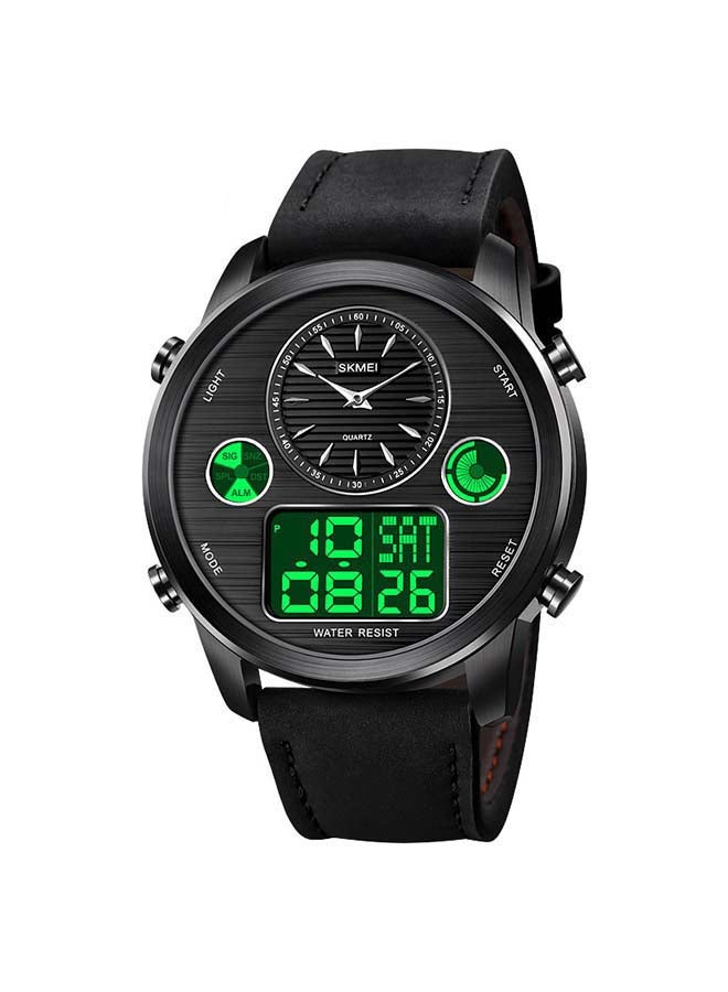 SKMEI Men's 1653 Time Sport Analog Digital Leather Watch  - Image 1