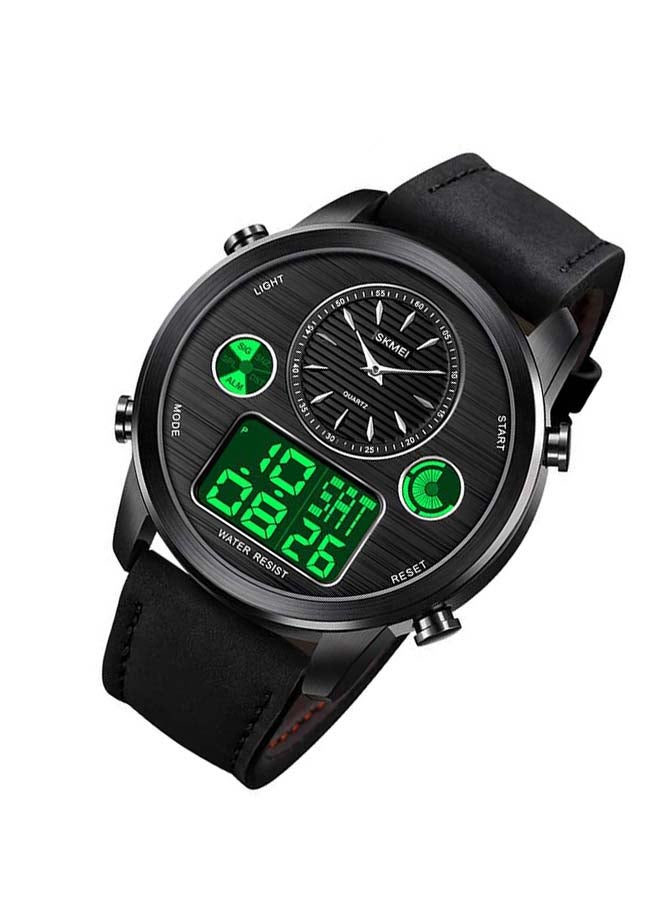 SKMEI Men's 1653 Time Sport Analog Digital Leather Watch  - Image 3
