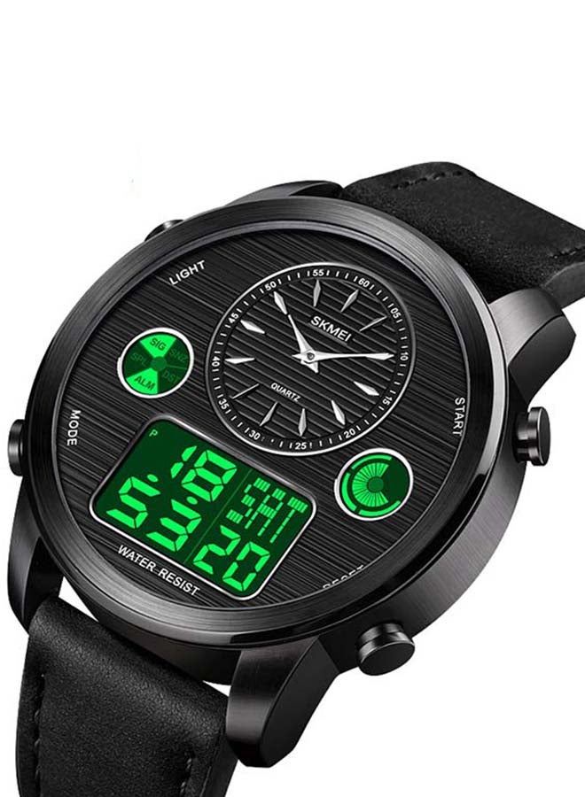 SKMEI Men's 1653 Time Sport Analog Digital Leather Watch  - Image 2