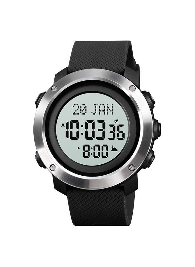 SKMEI Men's 1728 Waterproof Stainless Steel Prayer Islamic Azan Watch  - Image 1
