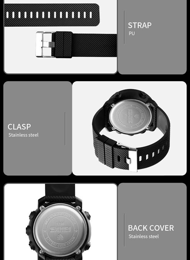 SKMEI Men's 1728 Waterproof Stainless Steel Prayer Islamic Azan Watch  - Image 3