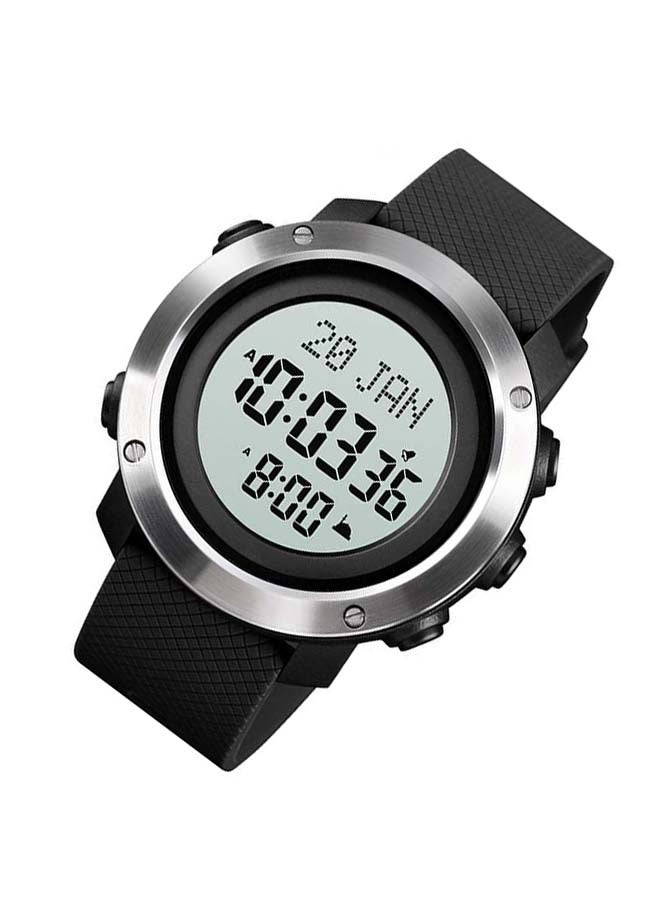 SKMEI Men's 1728 Waterproof Stainless Steel Prayer Islamic Azan Watch  - Image 4