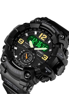 SKMEI Men's 1637 Japan Movement 3 Time Dual Display Analog LED Electronic Quartz Wristwatch  - Image 2