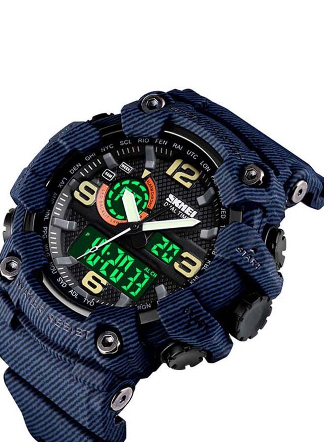 SKMEI - Men's 1520 Cool Plastic Strap Double Time Digital Watch - Image 1