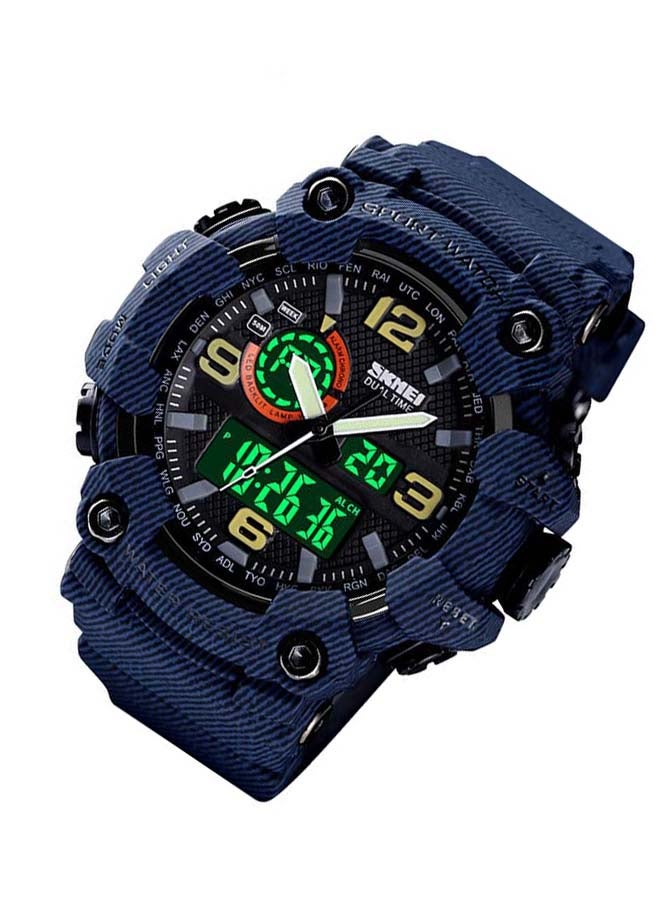 SKMEI - Men's 1520 Cool Plastic Strap Double Time Digital Watch - Image 1