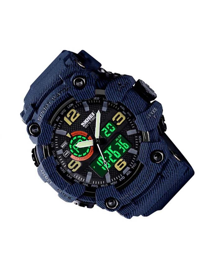 SKMEI - Men's 1520 Cool Plastic Strap Double Time Digital Watch - Image 1