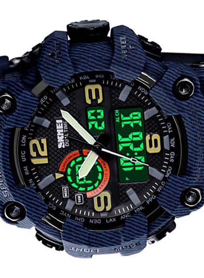 SKMEI - Men's 1520 Cool Plastic Strap Double Time Digital Watch - Image 1