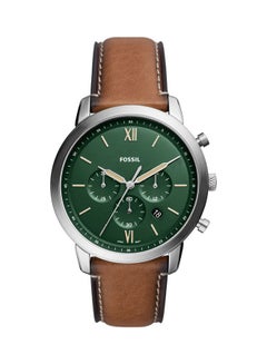 FOSSIL Men's Chronograph Round Shape Leather Wrist Watch - FS5963 - 44 mm  - Image 1